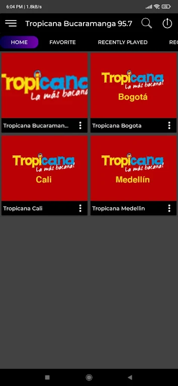 Tropicana Bucaramanga 95.7 Screenshot 1