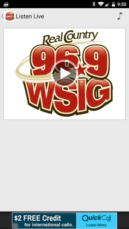 Real Country 96.9 WSIG Mobile Screenshot 1