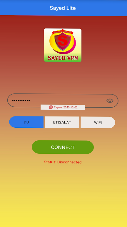 Sayed VPN - CyberGuard Screenshot 1