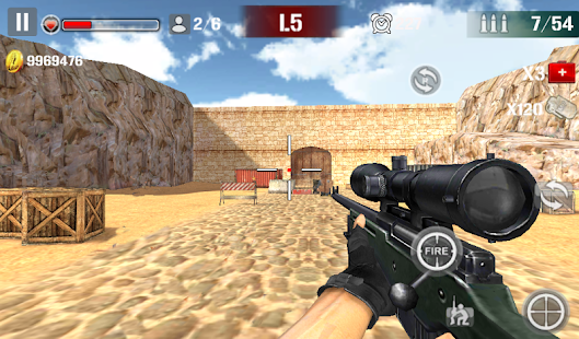Sniper Shoot Fire War Mod Screenshot 1