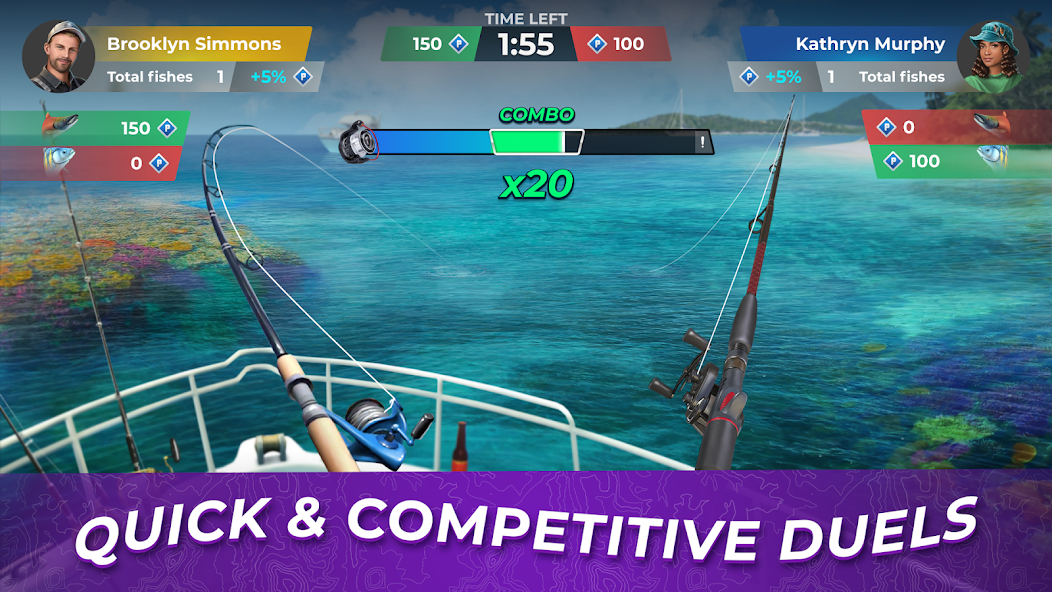 Fishing Rival: Fish Every Day! Mod Screenshot 1