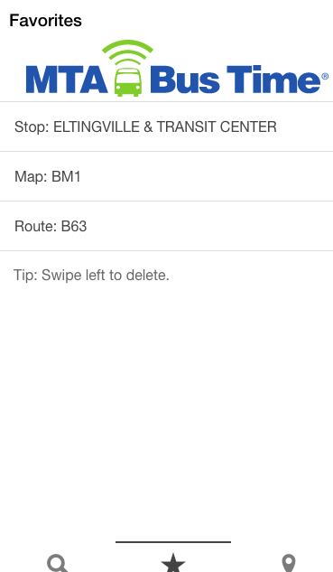 MTA Bus Time Screenshot 1