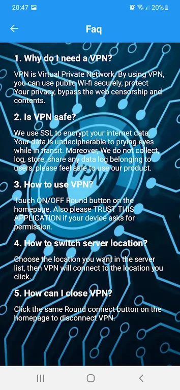 VPN Safe and Secured Screenshot 1