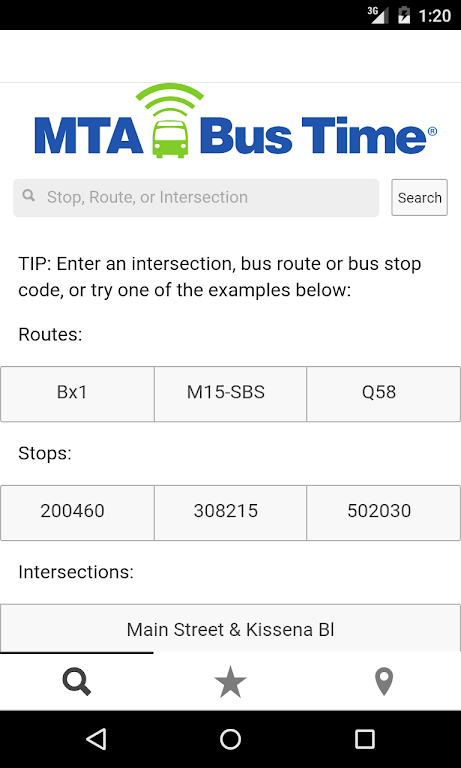 MTA Bus Time Screenshot 2