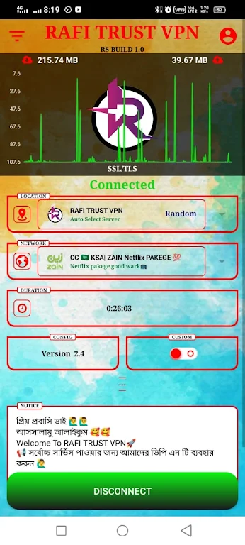 RAFI TRUST VPN Screenshot 2