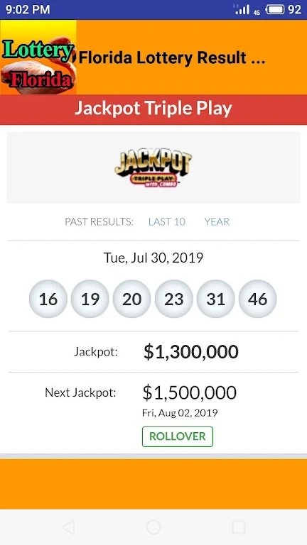 Florida lottery results Screenshot 3