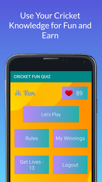 Cricket Quiz - Earn Real Money Screenshot 1