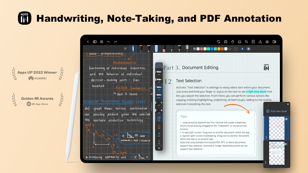 Notein: Handwriting,Notes,PDFs Mod Screenshot 1