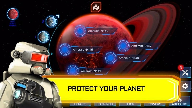 Planet TD Tower Defense Game Screenshot 1