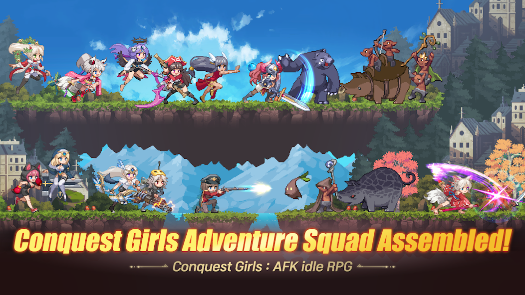 Conquest Girls : AFK idle RPG Mod Screenshot 1