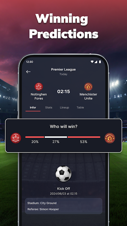 MatchLive: Football Live Score Screenshot 1