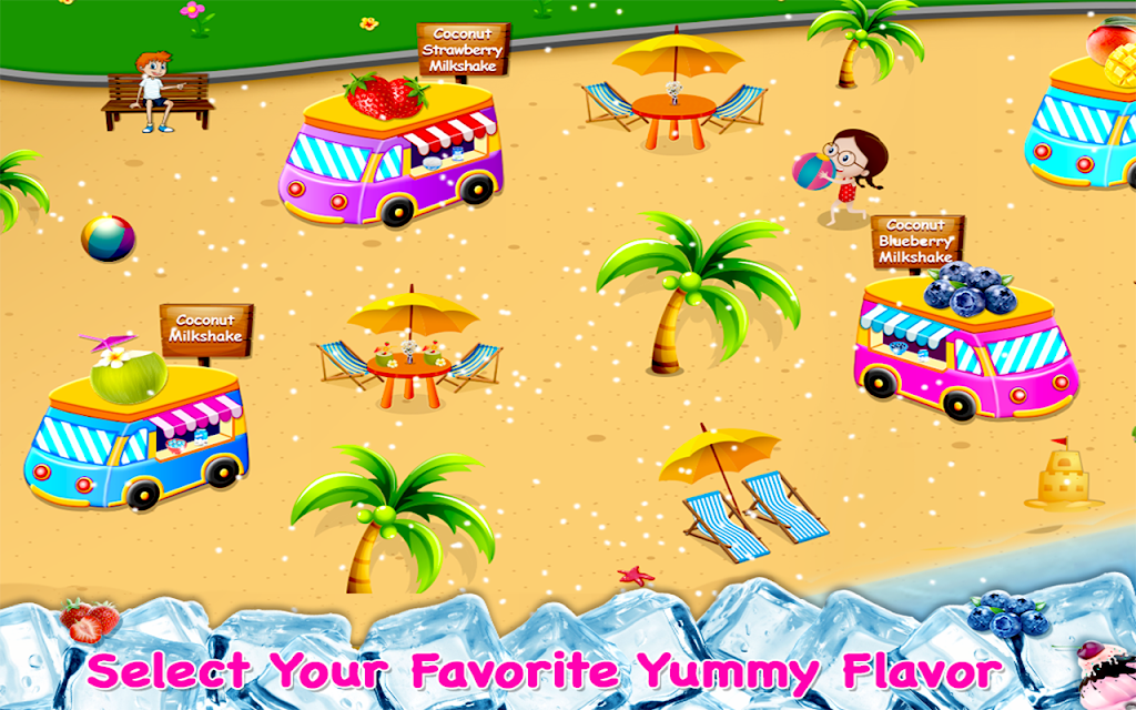 Coconut Milkshake Maker - Beach Party Cooking Game Screenshot 2