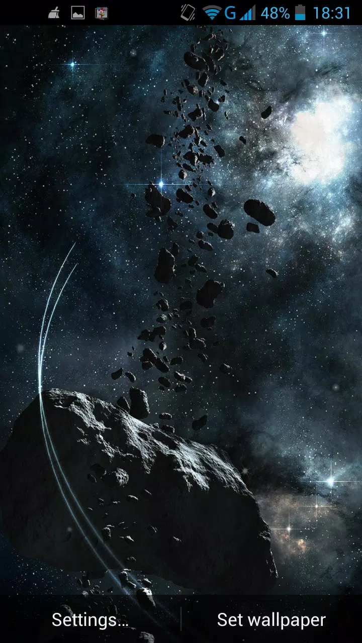 Asteroids Live Wallpaper Mod Screenshot 1