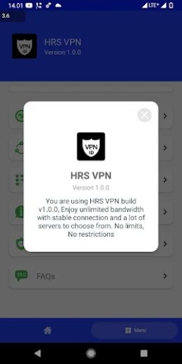 HRS VPN Screenshot 1