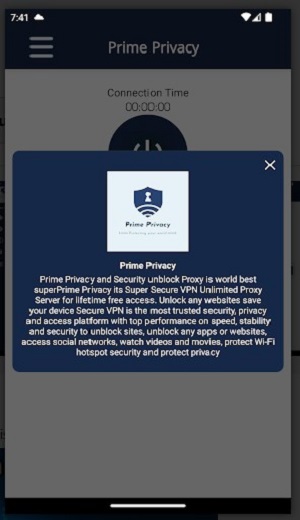Prime Privacy VPN Screenshot 1