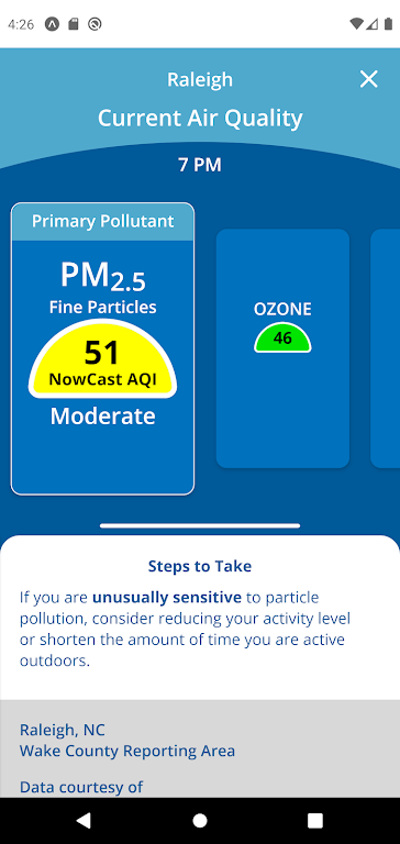 EPA's AIRNow Screenshot 3