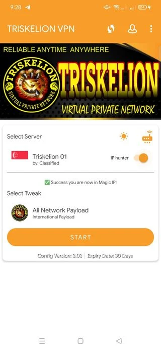 TRISKELION VPN Screenshot 2