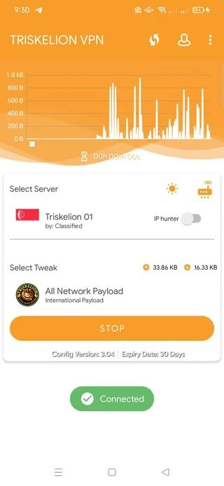 TRISKELION VPN Screenshot 1