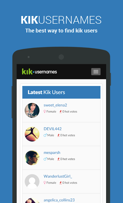 KU - Kik Usernames Screenshot 1