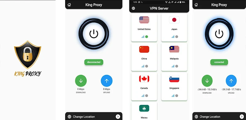 King Proxy Super Fast VPN Screenshot 1