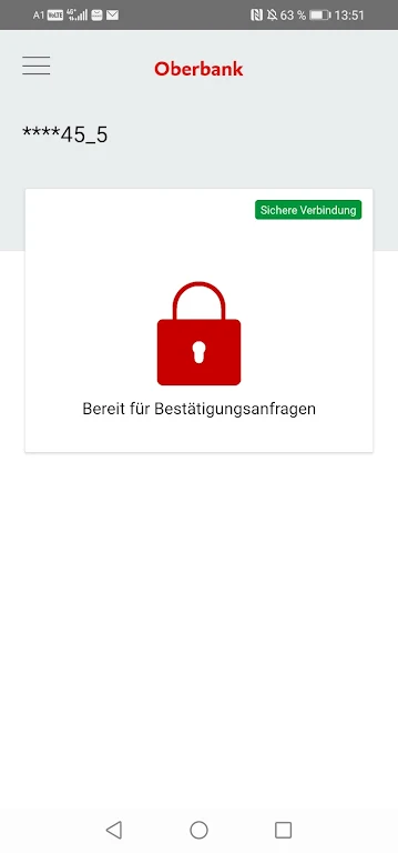 Oberbank Security App Screenshot 2