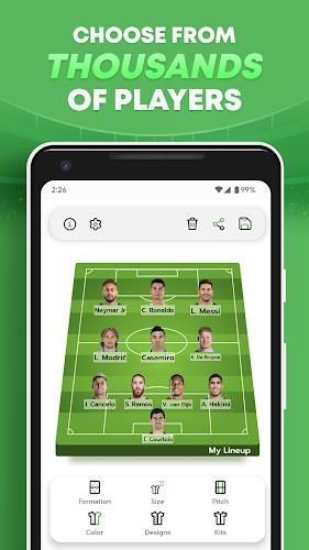 My Lineup: Lineup Builder Mod Screenshot 1