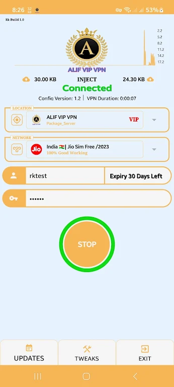 ALIF VIP VPN Screenshot 1