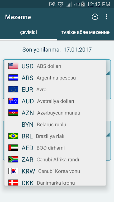 Məzənnə - Azərbaycan bankları Screenshot 4