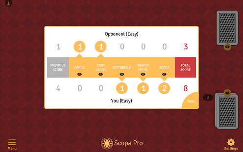 Scopa Pro Screenshot 4