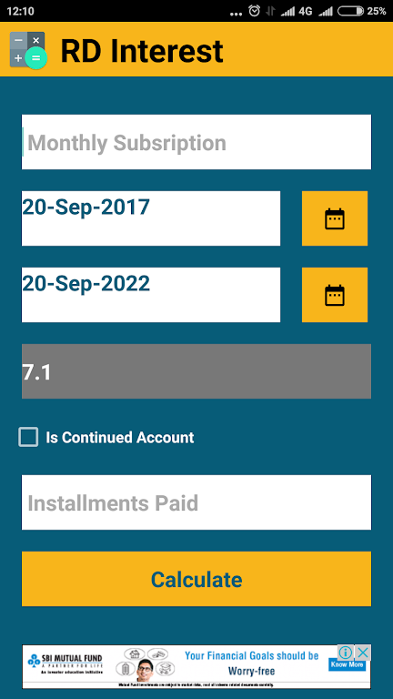Postoffice Interest Calculator Screenshot 3