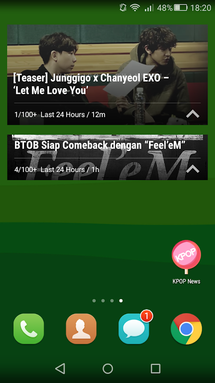 KPOP News Screenshot 1