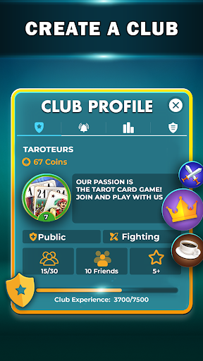 VIP Tarot - Free French Tarot Online Card Game Screenshot 1