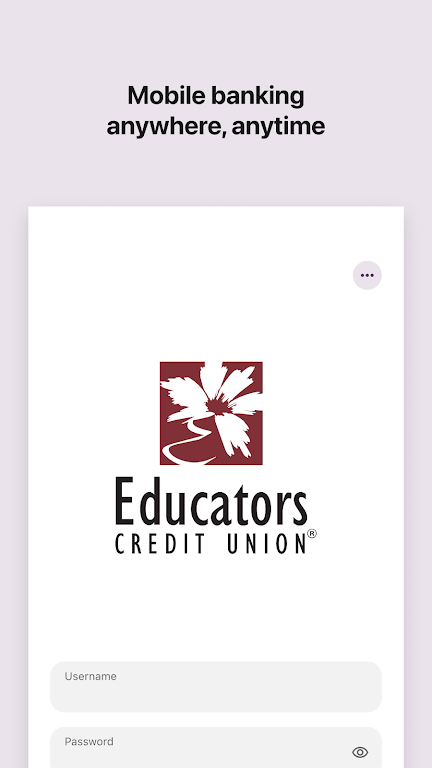 Educators CU Mobile Banking Screenshot 1
