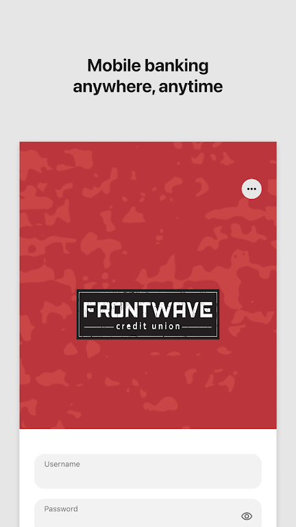 Frontwave Mobile Banking Screenshot 1