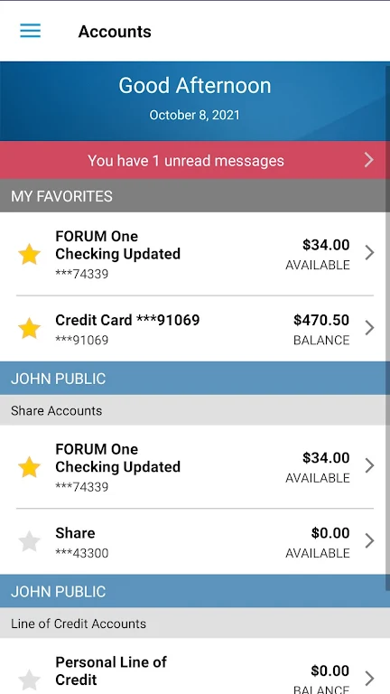 FORUM Credit Union CU Online Screenshot 4