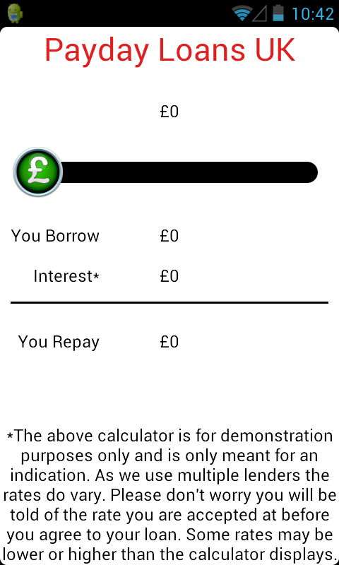 Payday Loans UK - Calculator Screenshot 2