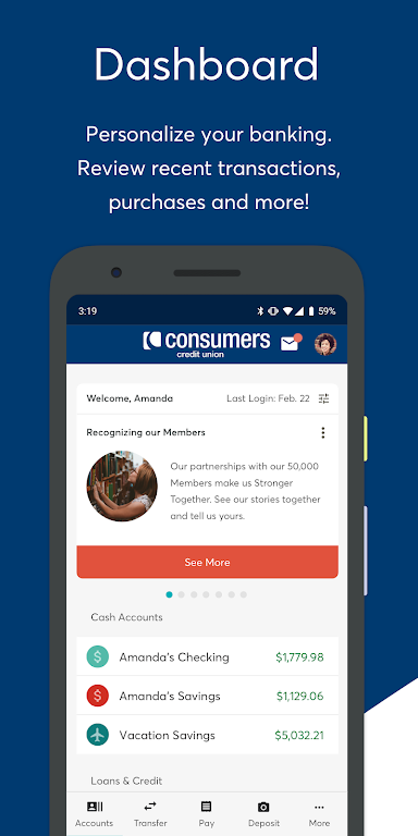 Consumers Credit Union - MI Screenshot 2