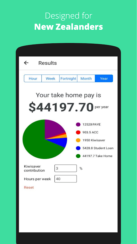 NZ Tax Calculator - New Zealand Income Tax PAYE Screenshot 2