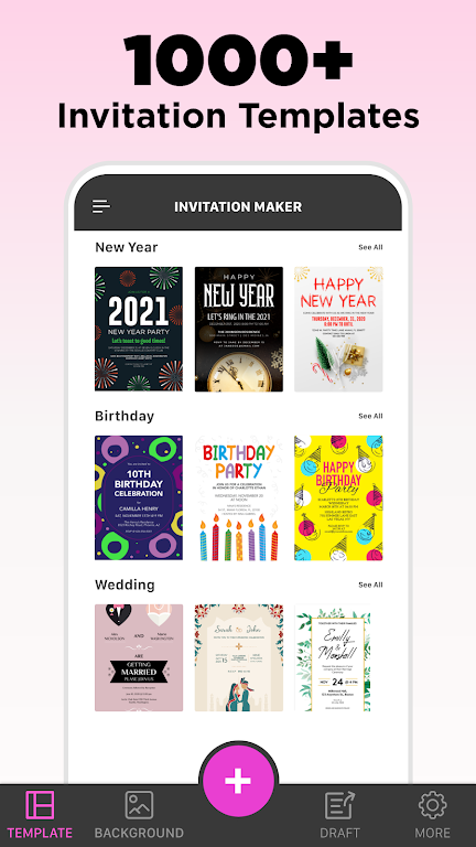 Invitation Card Maker & Design Mod Screenshot 2