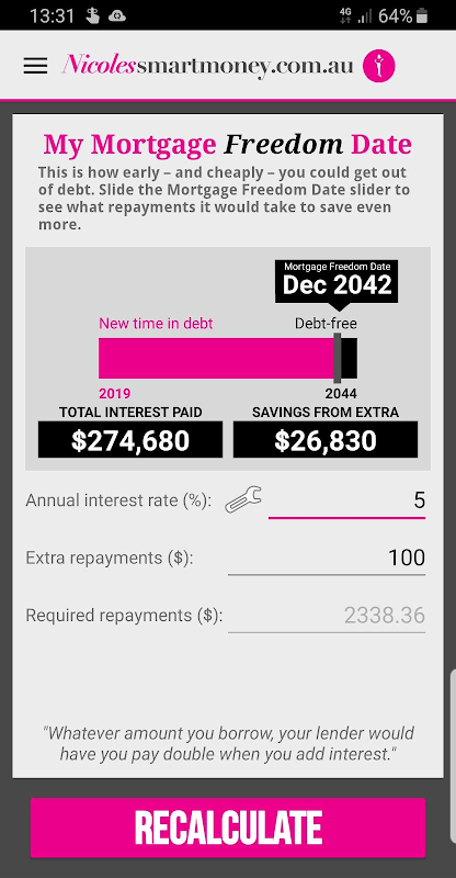 My Mortgage Freedom Date Screenshot 1