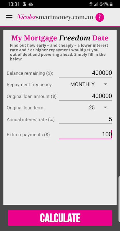 My Mortgage Freedom Date Screenshot 4