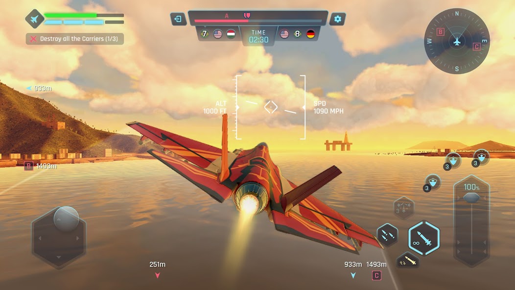 Sky Warriors: Airplane Games Mod Screenshot 2