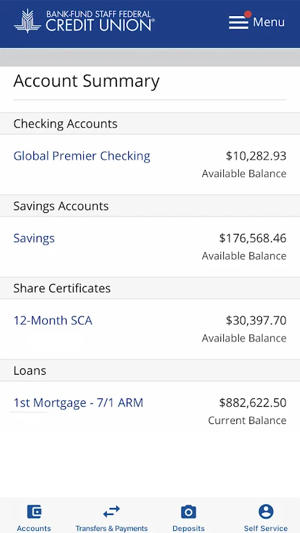 BFSFCU Screenshot 2