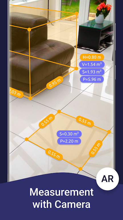 AR Ruler App: Tape Measure Cam Mod Screenshot 2