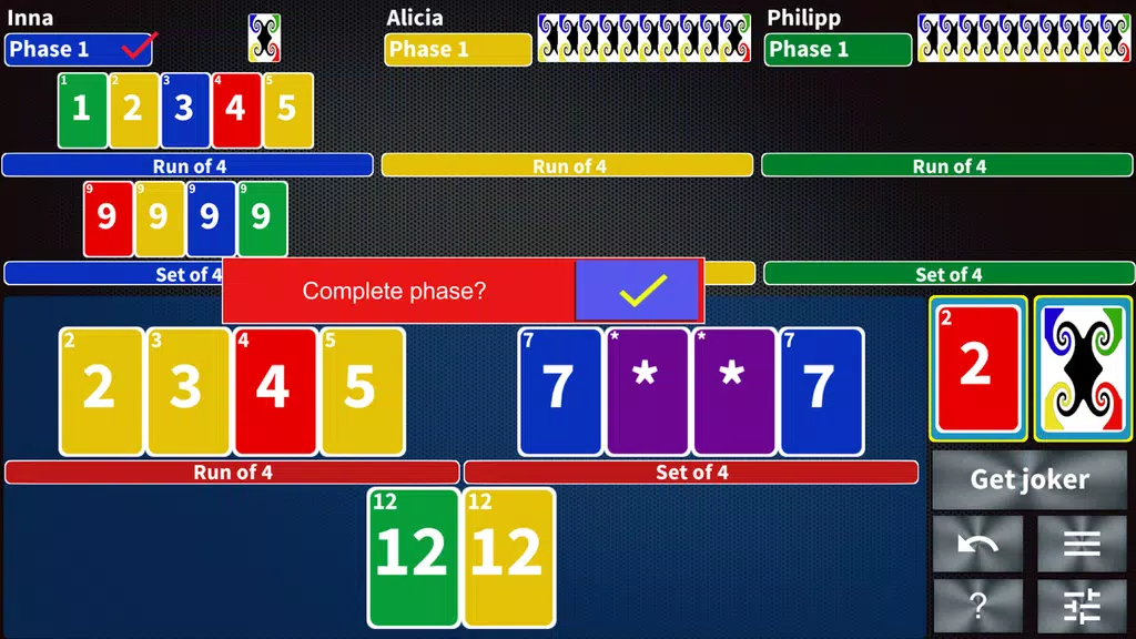 Phase Rummy card game Screenshot 2