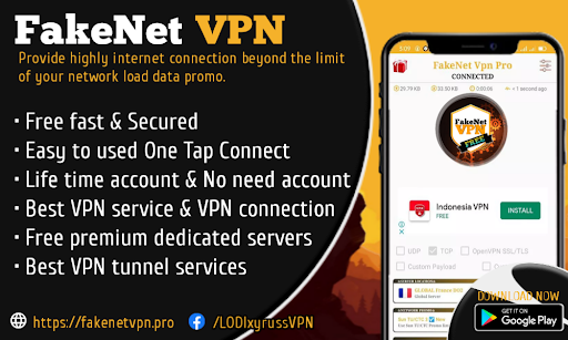 FakeNet VPN Pro Version II - Fast and Secured Screenshot 1