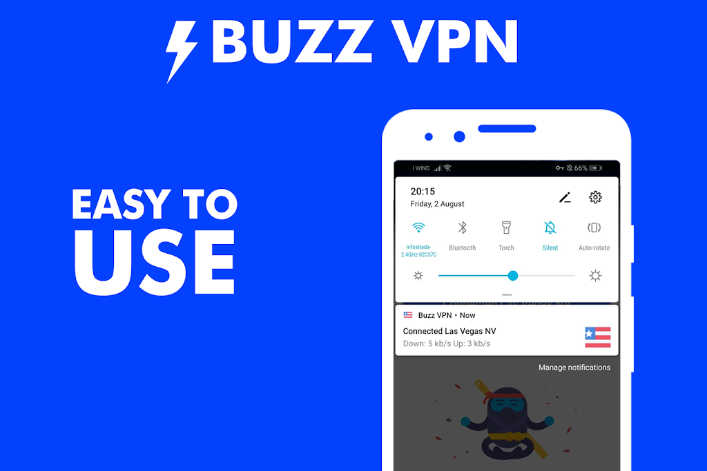 VPN Free Buzz - Fast VPN Proxy with No Ads Screenshot 1