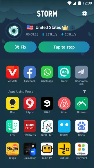 VPN Proxy – Free Fast & Unblock Storm VPN Proxy Screenshot 2