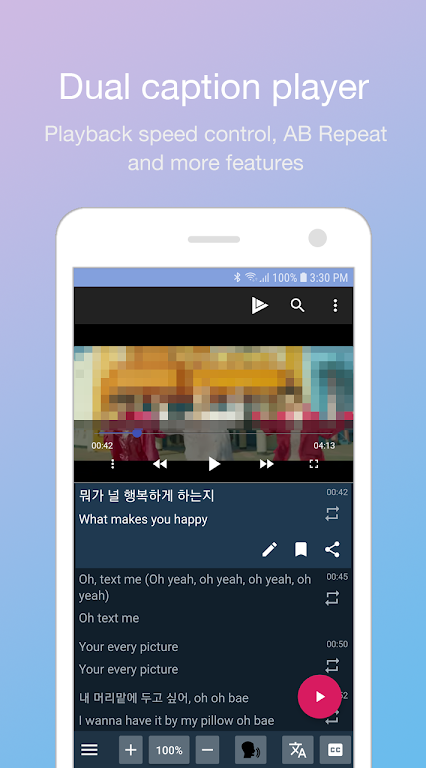 LingoTube dual caption player Mod Screenshot 1