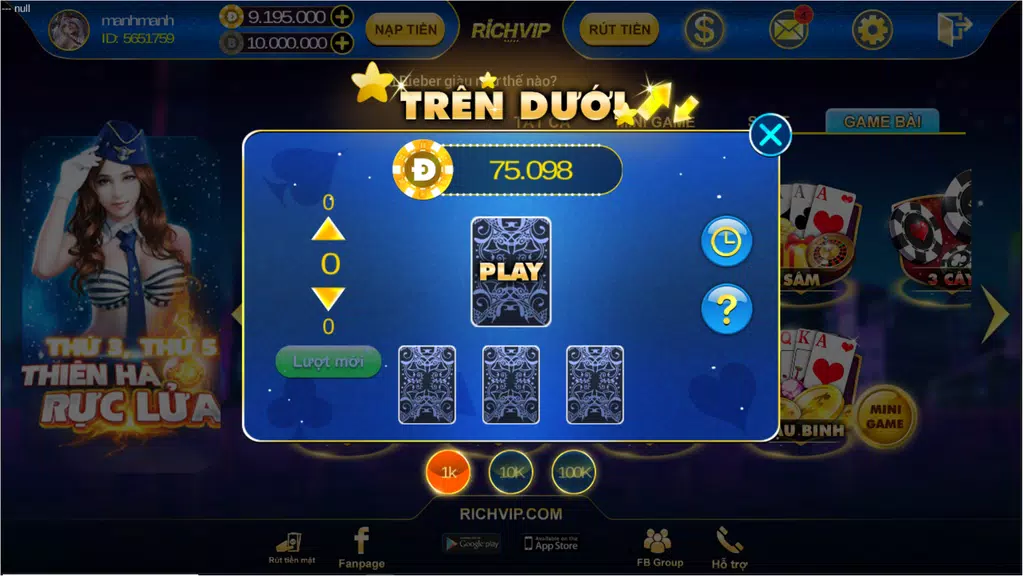 RICHVIP.COM - CỔNG GAME DÂN GIAN TRẢ THƯỞNG Screenshot 2